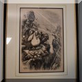 A25. Framed Harper's illustration. 